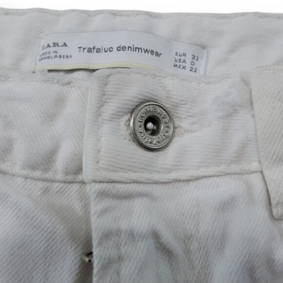Zara Jeans Size 0 Women's Zara Trafaluc Denimwear Distressed Jeans Crop Cropped - Picture 6 of 7